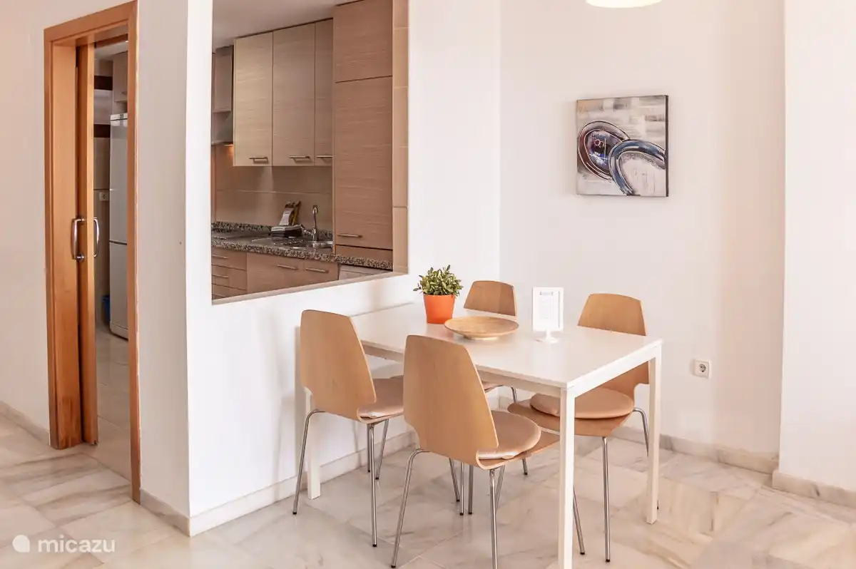 Dining area and kitchen