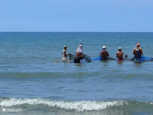 Location de Vacances Indonésie, Bali, Lovina, villa - Villa absolue face à la plage Pêcheurs en mer devant les villas