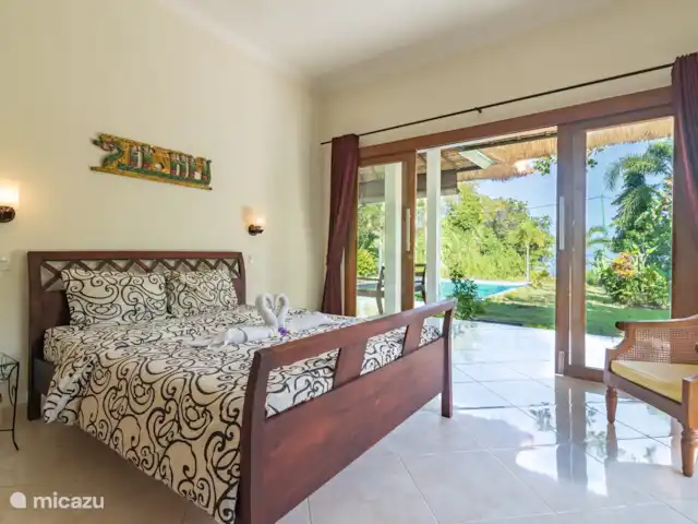 Location de Vacances Indonésie, Bali, Lovina, villa - Villa absolue face à la plage Chambre avec lit double