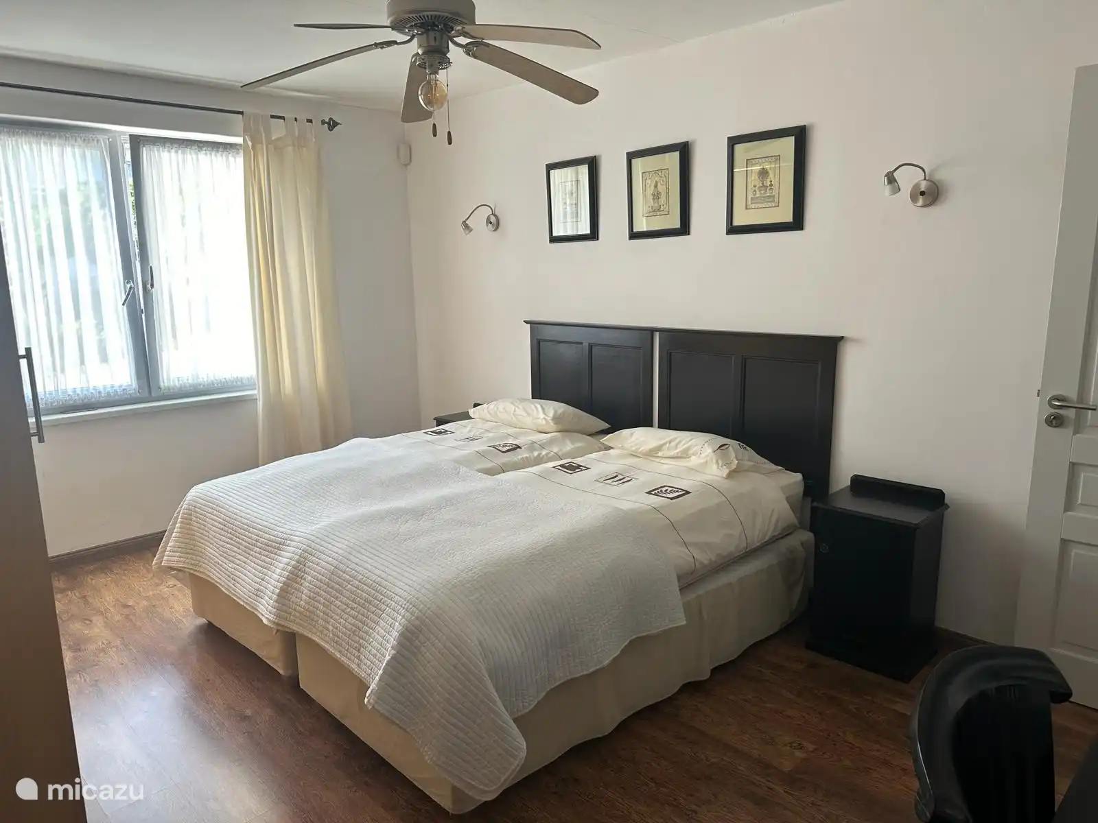 One of the 7 bedrooms in the holiday home.