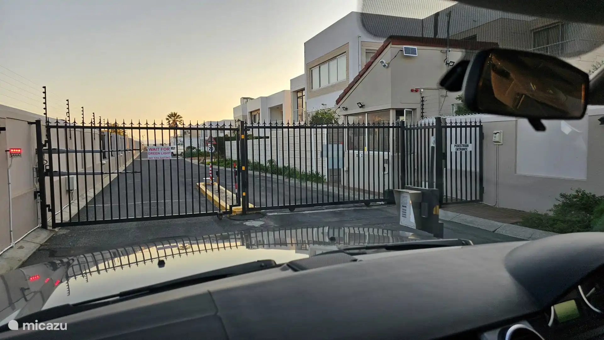 At the entrance you have to report yourself and then the gate will be opened. Security walks around the park 24/7.