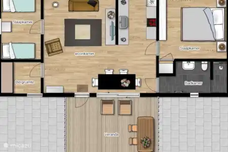 Vakantiehuis Nederland, Utrecht, Rhenen chalet Brons vakantiewoning - Nr.004 12