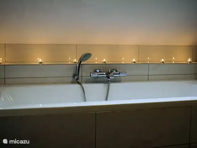 Belle vue avec piscine et sauna | Pays-Bas, Brabant-Septentrional, Boekel - maison de vacances Belle baignoire avec vue sur le noyer.