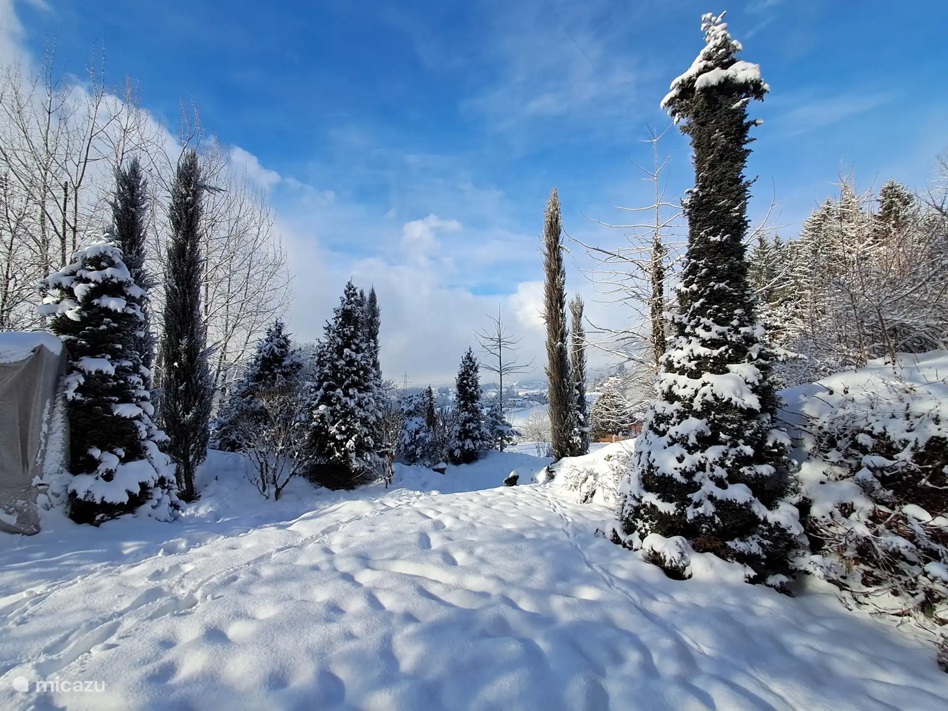 Landhaus Bonaventura biedt in de winter veel ruimte voor sneeuwpret.