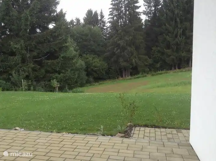 Großer Garten rund um das Haus (ca. 2800 m2) direkt am Waldrand.