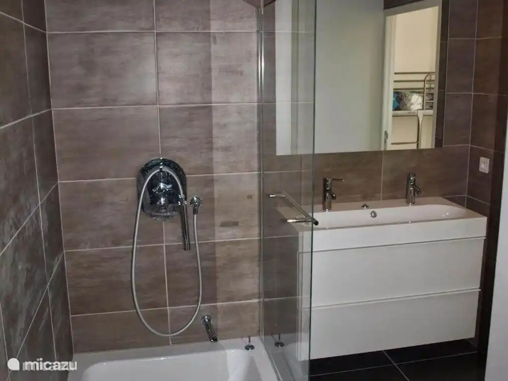 Bathroom adjacent to the family room