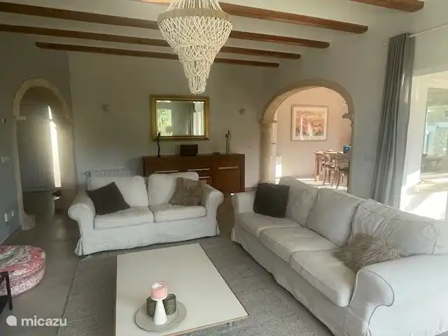 Sitting room with the dining room on the right