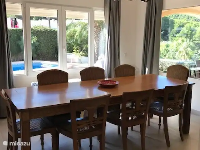 Villa Cabo Negro | Espagne, Costa Blanca, Jávea - maison de vacances Salle à manger donnant sur piscine et terrasse couverte