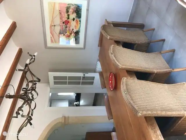 Dining room with door to kitchen