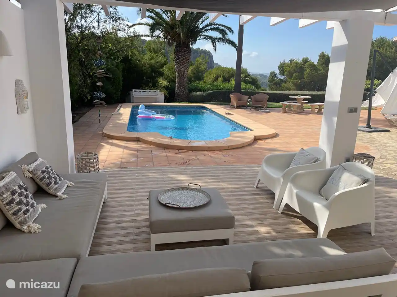 From the lounge area by the pool you have a beautiful view