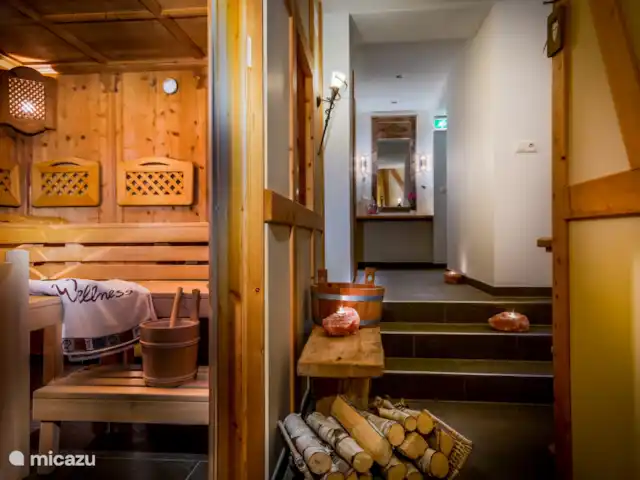 Ons Epen | Pays-Bas, Limbourg, Epen - appartement Espace bien-être comprenant :
• Sauna alpin avec four finlandais/bio
• Cabine infrarouge avec lumière LED
• Bain de vapeur Swarovski avec effets de lumière
• Douches avec douche à effet pluie, Kneipp et douche à brouillard