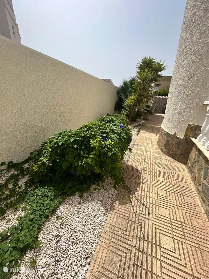 Lado del jardín (este)