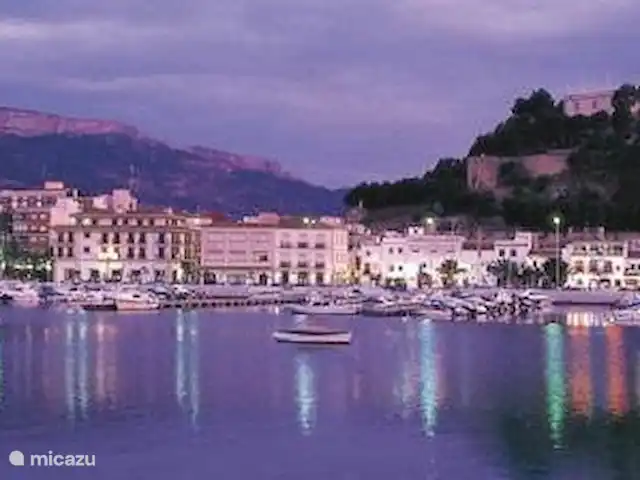 Villa Dénia | Espagne, Costa Blanca, Dénia - villa Denia de nuit, port, château et Montgo