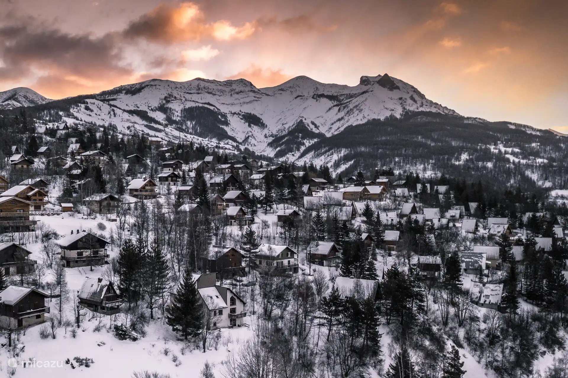 Vista aérea en invierno 