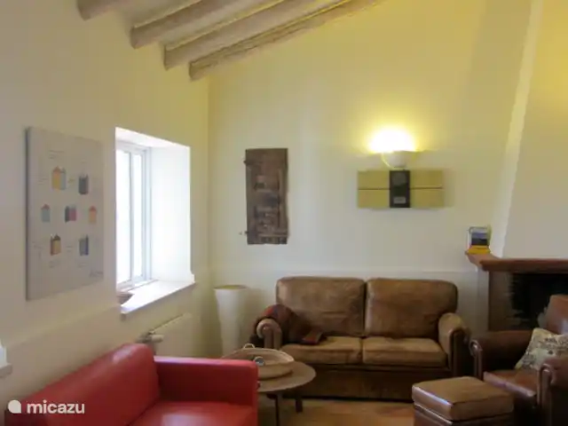 Quinta da Felicidade, Casa Rosa | Portugal, Algarve, Albufeira - maison de vacances Coin salon avec cheminée confortable dans le salon
