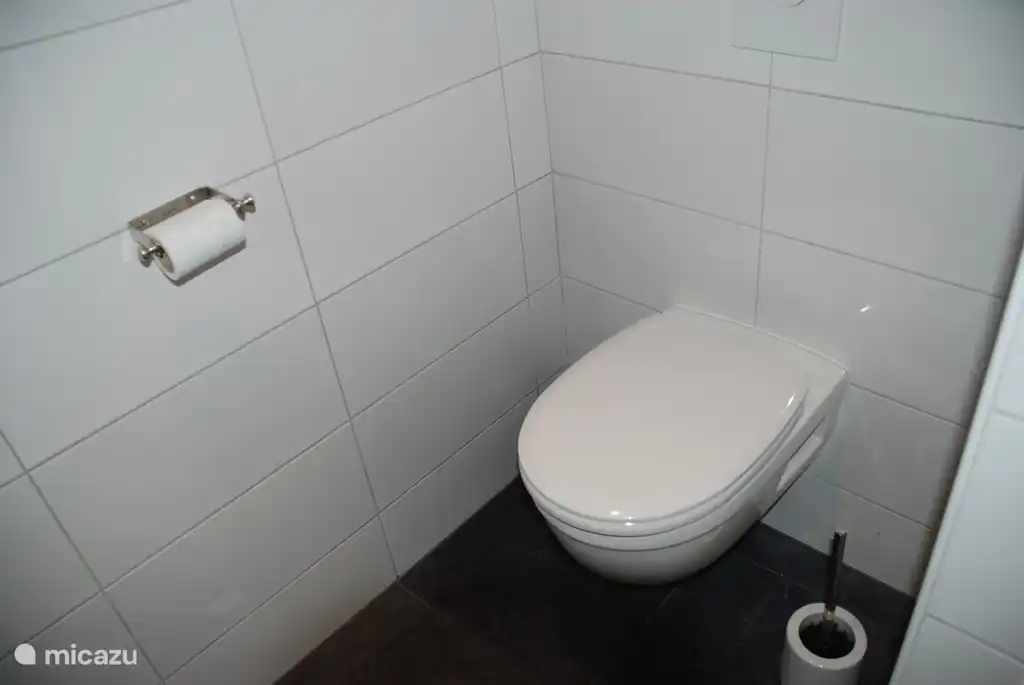 Luxe toilet is los van de badkamer.