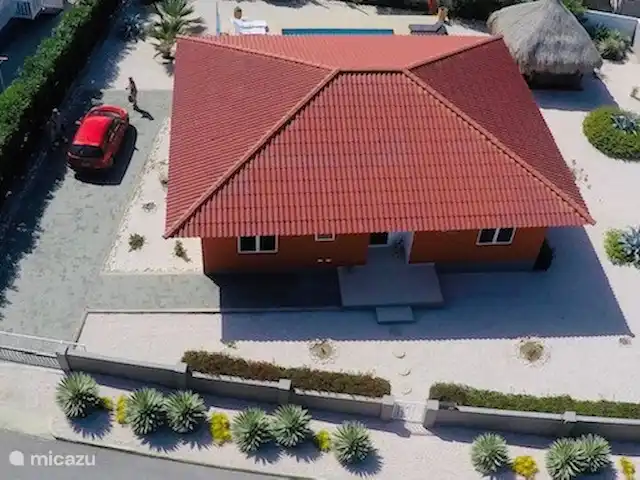 Casa Kontentu en Curazao, Bandabou (oeste), Fontein - casa vacacional Casa Kontentu el frente visto desde el aire