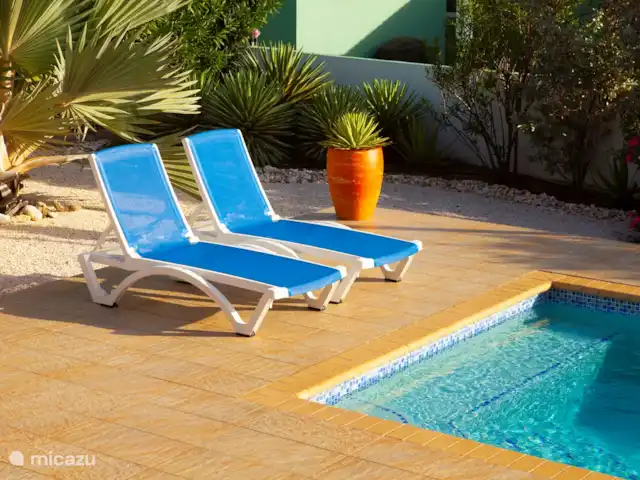 Casa Kontentu en Curazao, Bandabou (oeste), Fontein - casa vacacional Puedes saltar directamente a la piscina desde tu tumbona