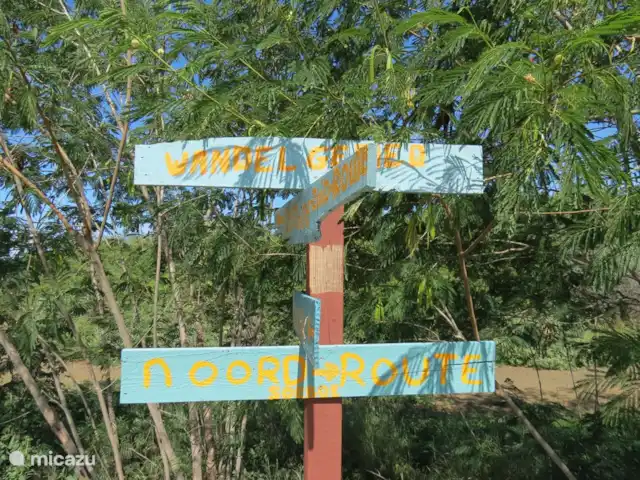 Casa Kontentu en Curazao, Bandabou (oeste), Fontein - casa vacacional Las rutas de senderismo que parten de Villapark Fontein