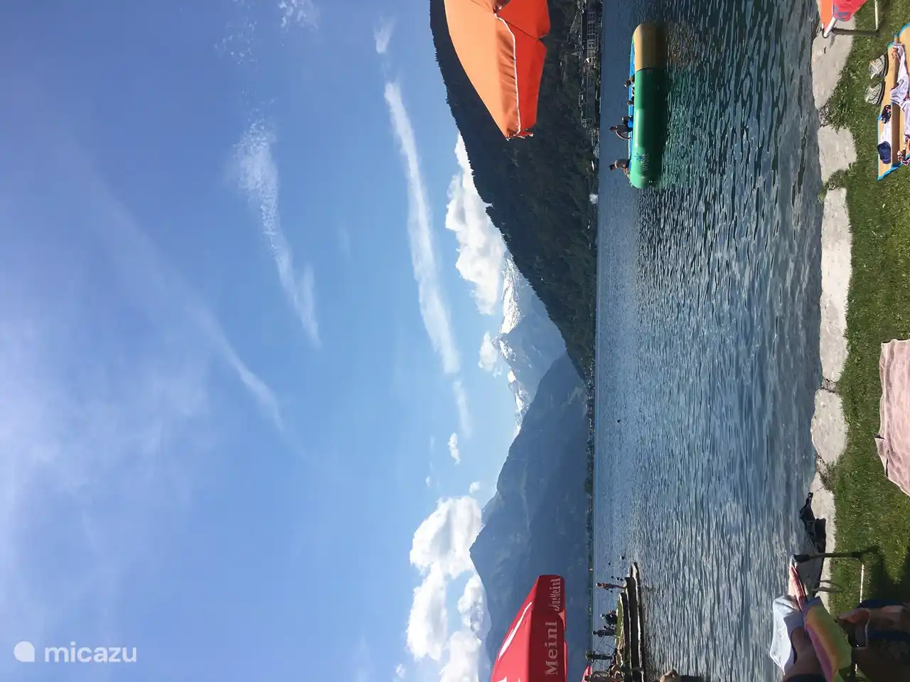 Swimming pool Thumersbach. Swimming in the cleanest lake in Europe.