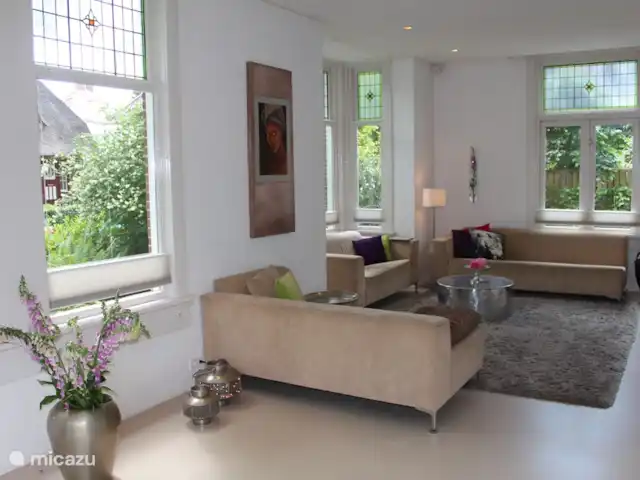 Anna huren in Nederland, Gelderland, Apeldoorn - villa Ruime lichte woonkamer met open haard, flatscreen tv en vloerverwarming.