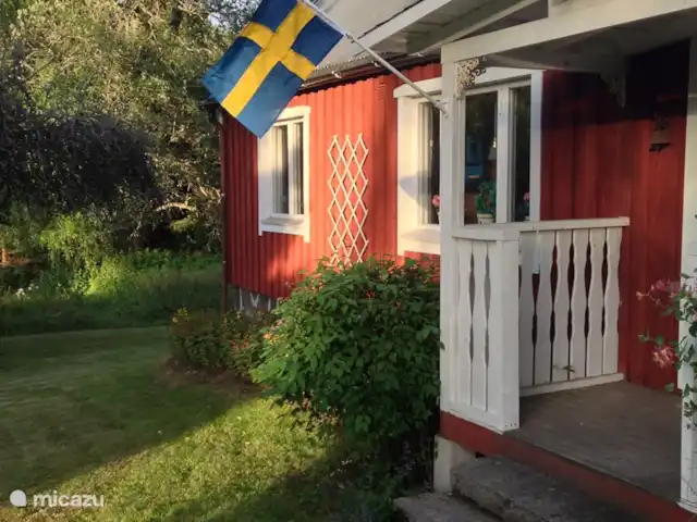 vakantiehuis huren in Zweden, Småland, Vägla (tussen Markaryd en Hallaryd) – Ellefors De veranda