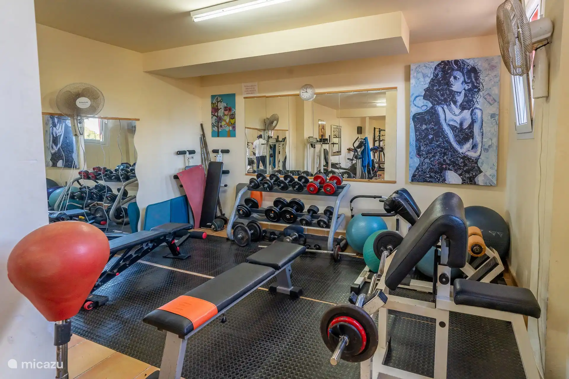 Zone mit freien Gewichten.