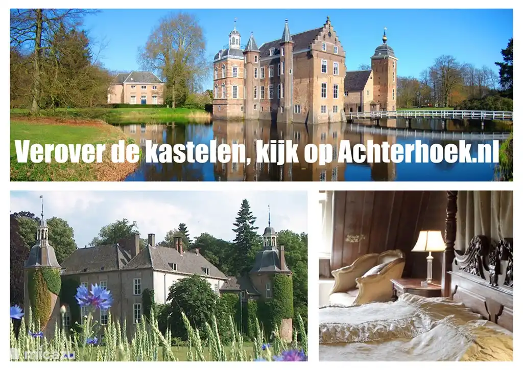 Retroceder en el tiempo... El Achterhoek tiene muchos castillos. Algunos de ellos todavía están habitados y, a veces, abiertos al público. Casi todos los castillos están rodeados de fincas con muchas oportunidades para caminar y andar en bicicleta. 