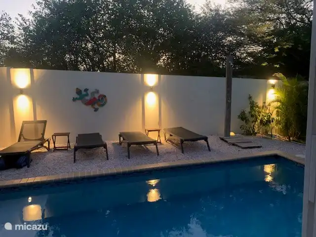 Location de Vacances Curaçao, Banda Ariba (est), Jan Thiel, villa - Kas di mi sono Piscine la nuit