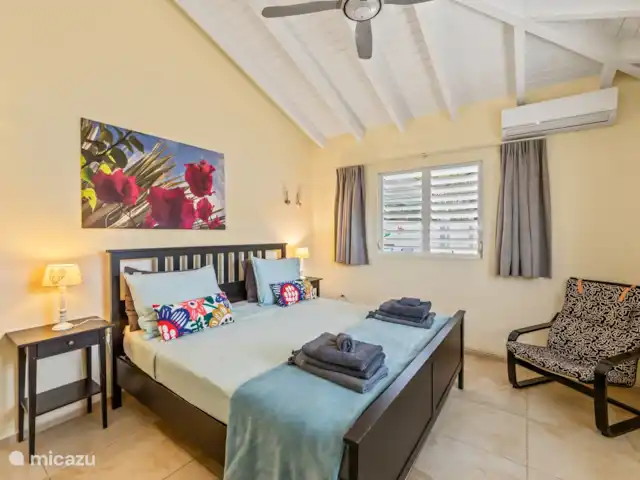 Location de Vacances Curaçao, Banda Ariba (est), Jan Thiel, villa - Kas di mi sono Chambre principale spacieuse avec climatisation