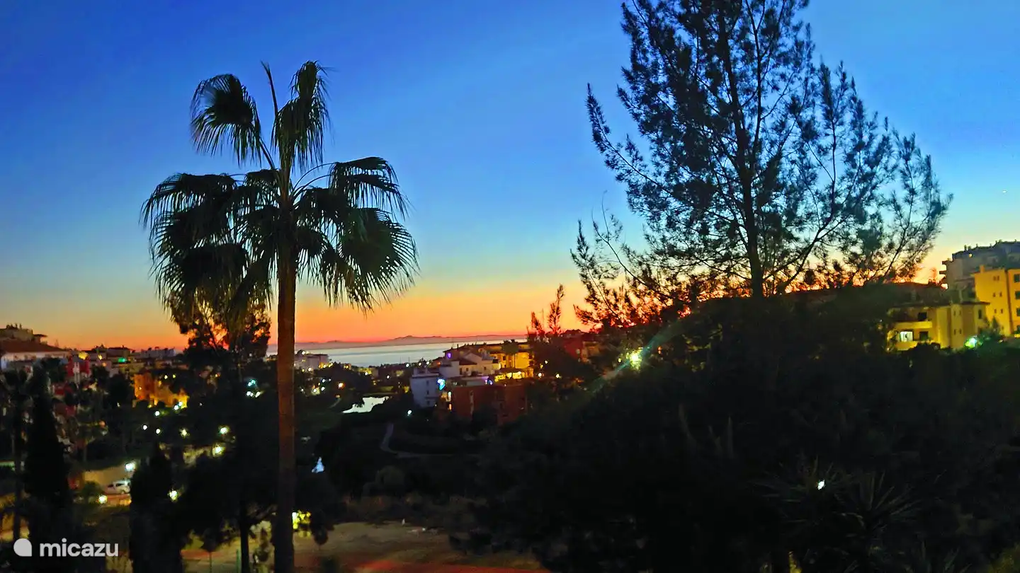 Wanneer de zon ondergaat in Casanass is het uitzicht adembenemend