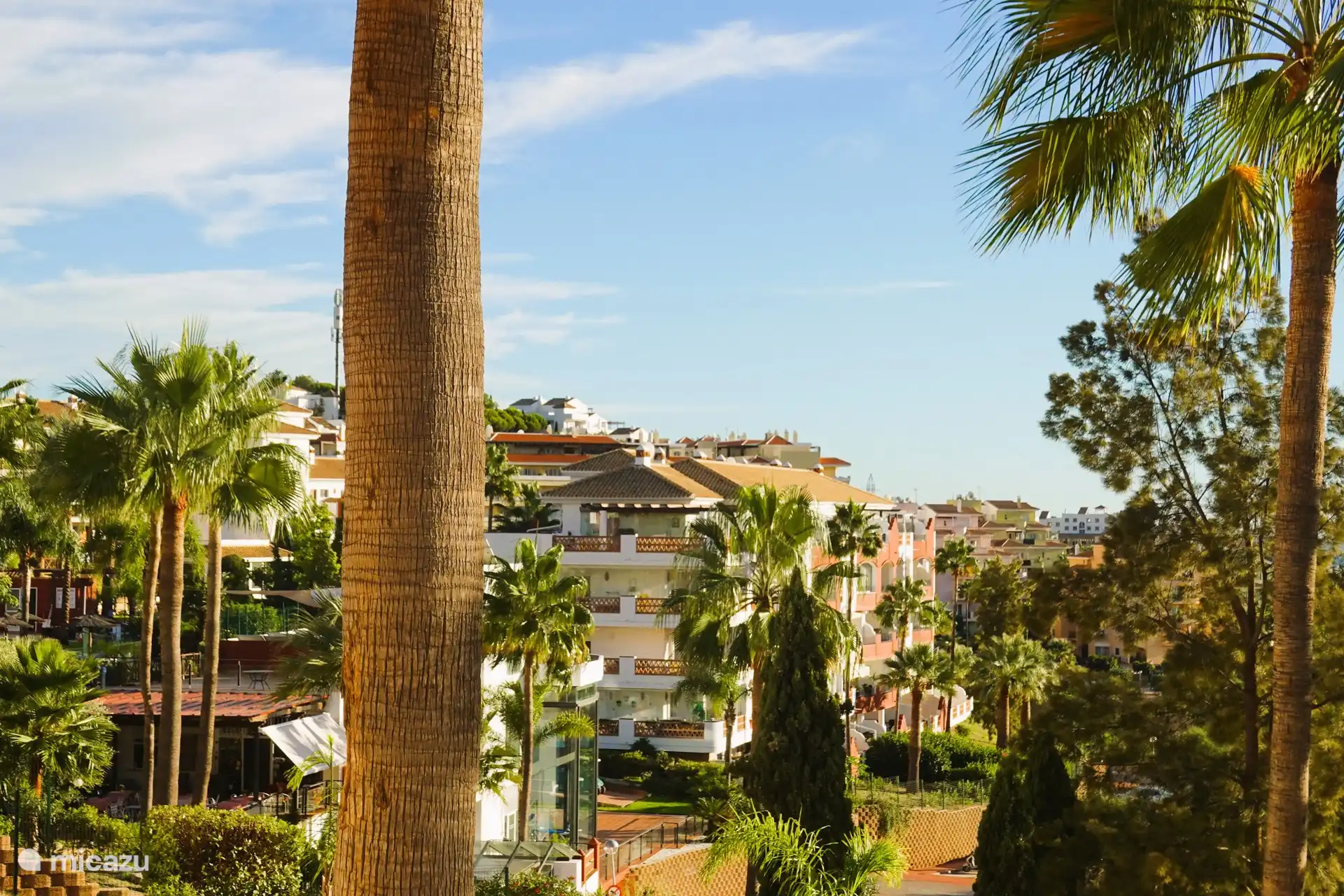 Uitzicht op de tuinen vanaf het terras