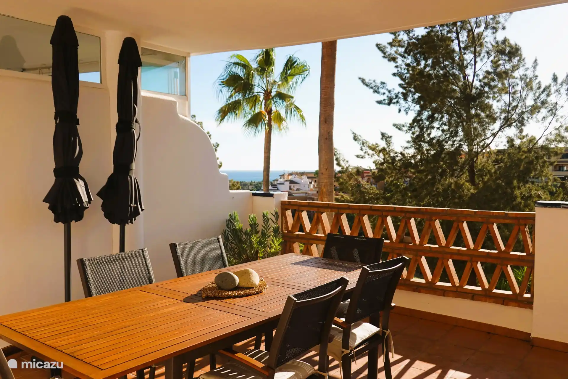 Uitzicht vanaf de terrastafel