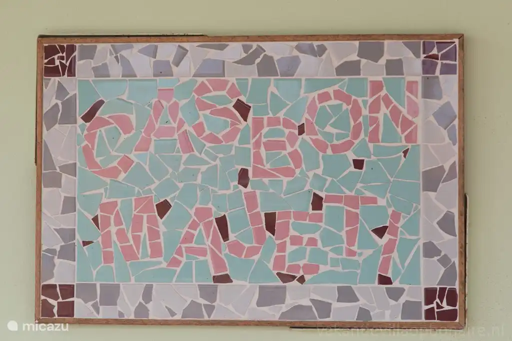 The way the letters of the name of our villas are built, says a lot about the way of construction. True you once again on the walls.