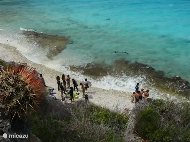 villa huren in Bonaire, Bonaire, Belnem – Cas Bon Majeti De duik- en snorkelspot 1000 steps, richting het noorden. U komt er langs als u richting het Gotomeer rijdt.