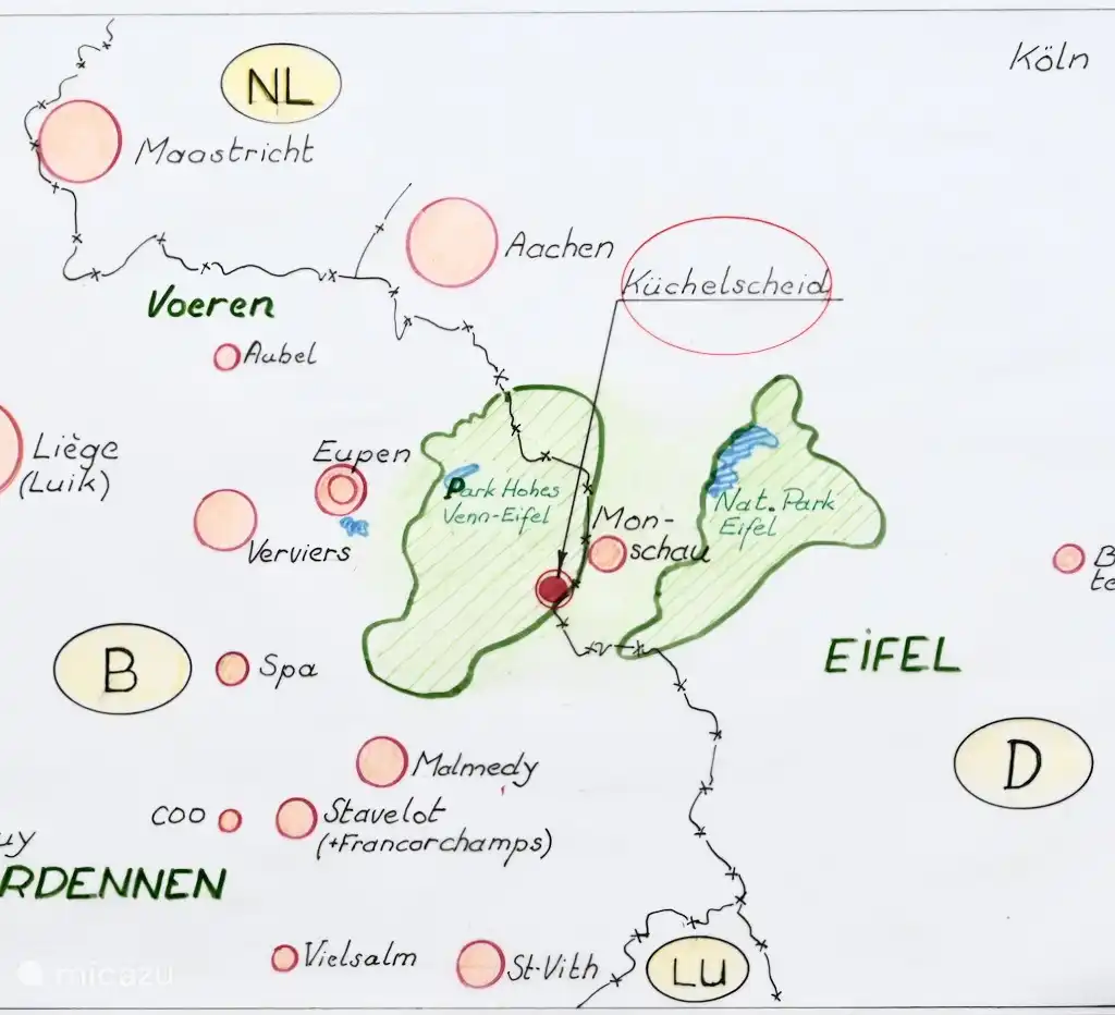 Osterglocken, Eifel vakantiehuis
