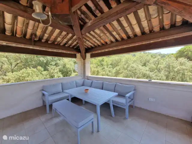 Torre Hameau des Claudins nº 9 en Francia, Costa Azul, Le Plan-de-la-Tour - casa vacacional Terraza en la azotea con juego de salón / mesa de comedor