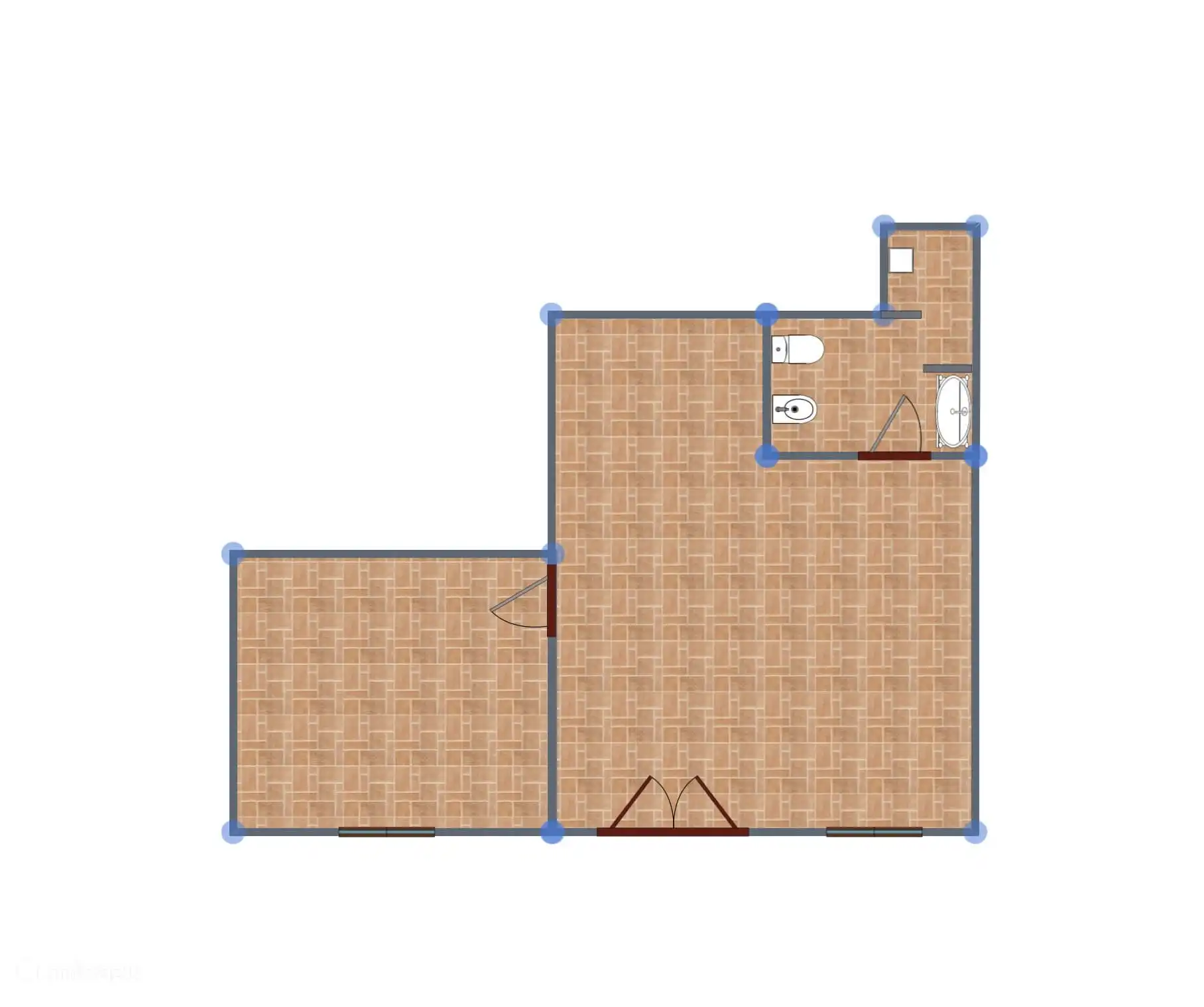 Plan de votre appartement composé de 2 chambres et salle de bain