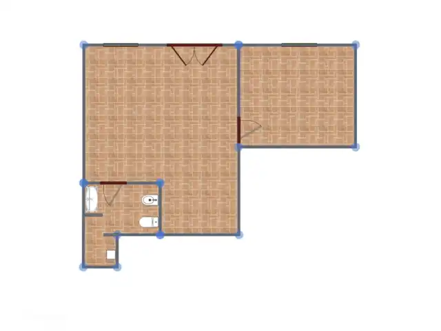 Location de Vacances Italie, Toscane, Montecatini Val Di Cecina, appartement - CERVO-2 Plan de votre appartement composé de 2 chambres et salle de bain