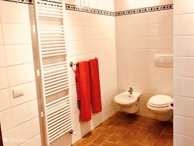 Location de Vacances Italie, Toscane, Montecatini Val Di Cecina, appartement - CERVO-2 Offre un coin toilettes dans la salle de bain.