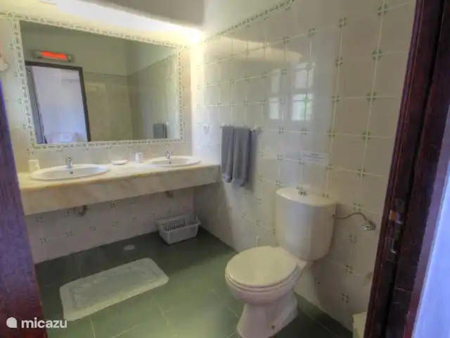 Os Quatros, Quinta do Paraíso | Portugal, Algarve, Carvoeiro - villa Salle de bain dans la chambre principale. Bain, douche, chauffage, etc.
