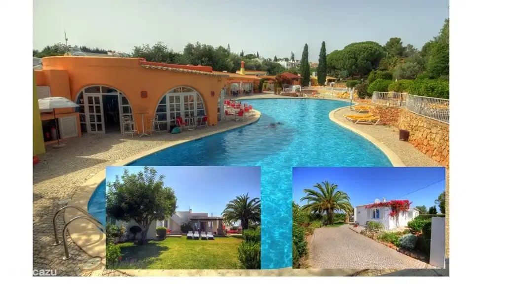 The luxurious resort Quinta do Paraiso  offers a choice of three swimming pools (incl. Toddlers). There are also tennis courts, miniature golf, animation, a cozy bar, etc. The pool is far enough from the house so as not to hear it. 