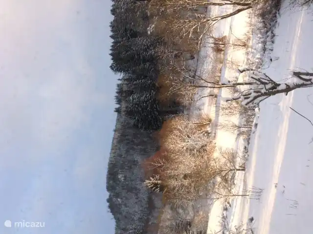 Winterblick aus dem Speisesaal 