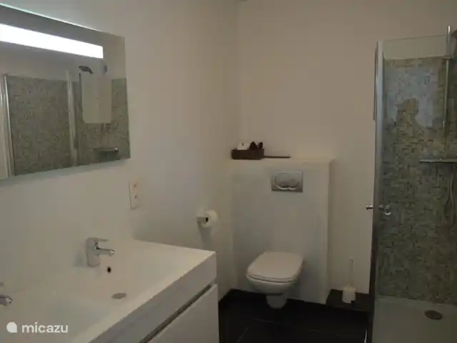 Villa 'Les cubes de Beaulieu' | France, Ardèche, Beaulieu (Ardèche) - villa La salle de bain du 2e bâtiment est légèrement plus petite.