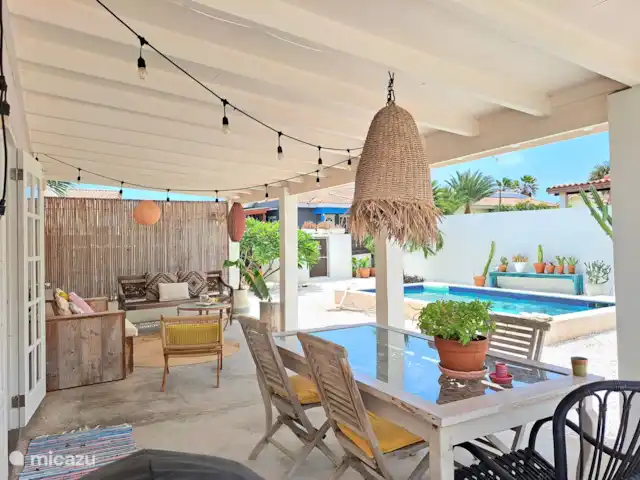 Location de Vacances Aruba, Oranjestad, San Barbola, maison de vacances - Cas Barbola, maison avec piscine privée Véranda