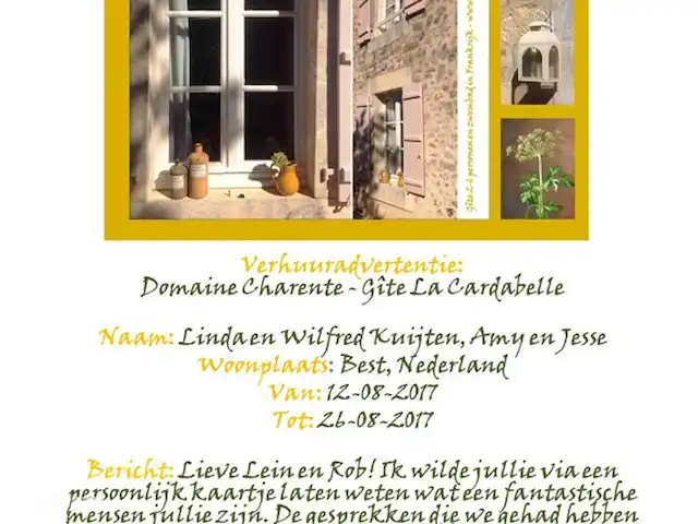 Domaine Charente - Gite Cardabelle en Francia, Charente, Mazières - casa vacacional Revisar