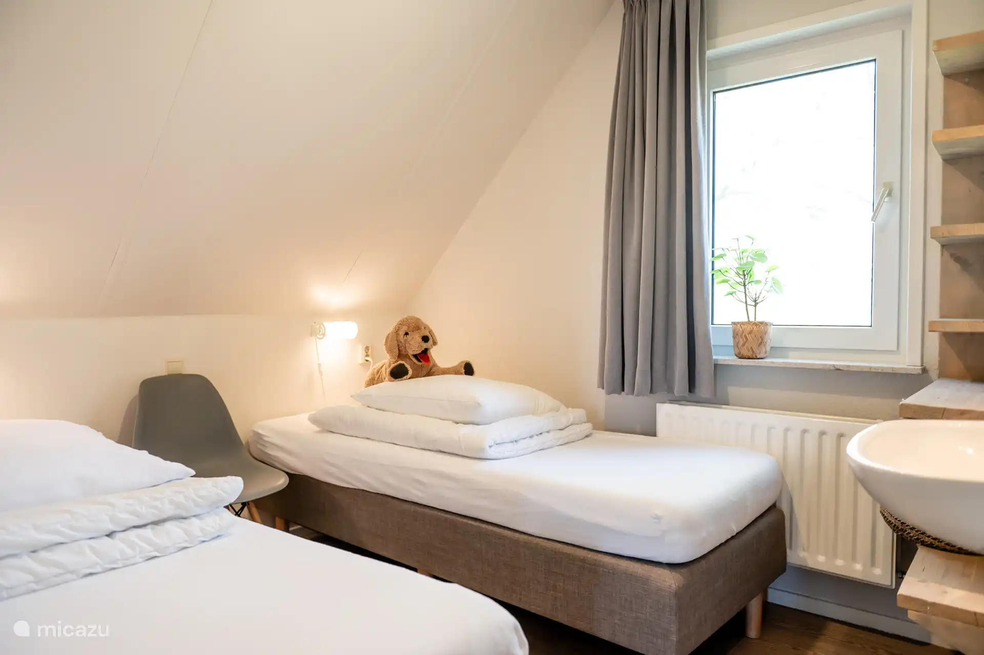 Vier slaapkamers voor 2 personen (en 1 kinderbedje) 