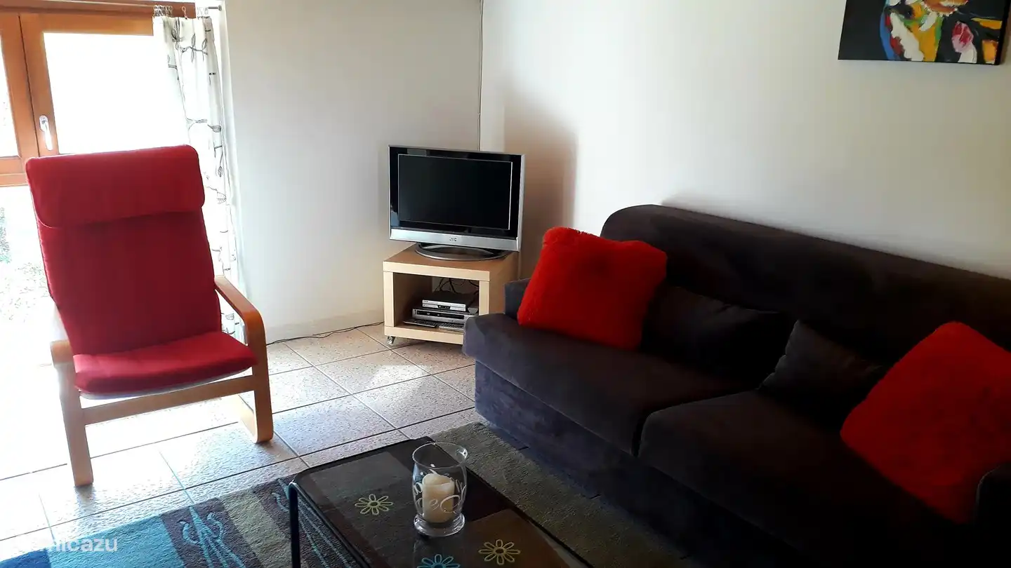 Der Wohn-Sitzbereich mit Schlafsofa