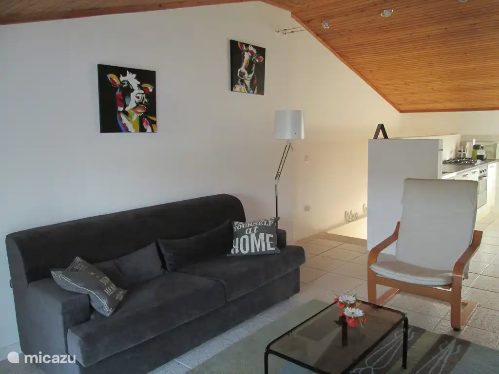 Das Sofa / Bett für 2 Personen.