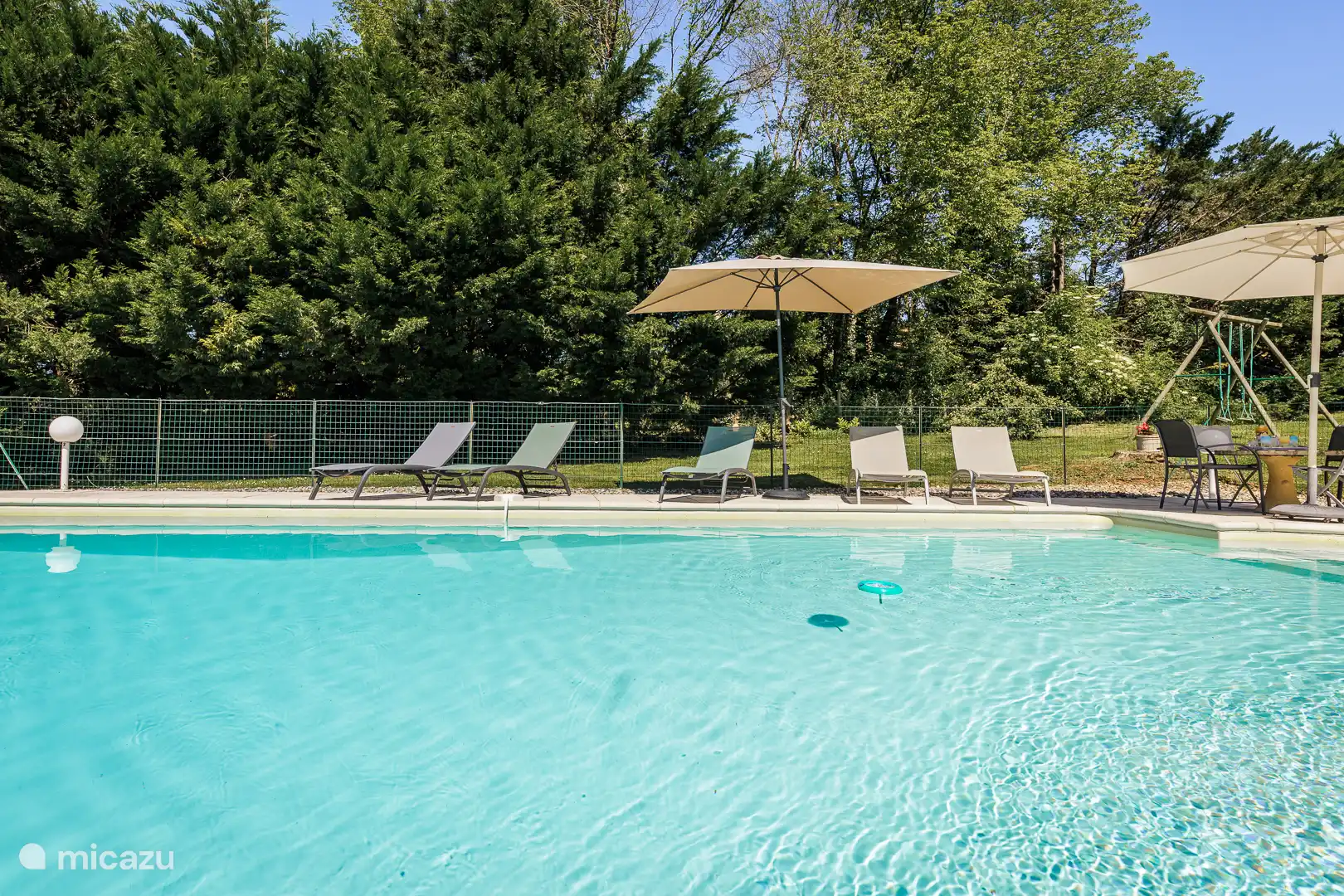 Plenty of poolside sun loungers